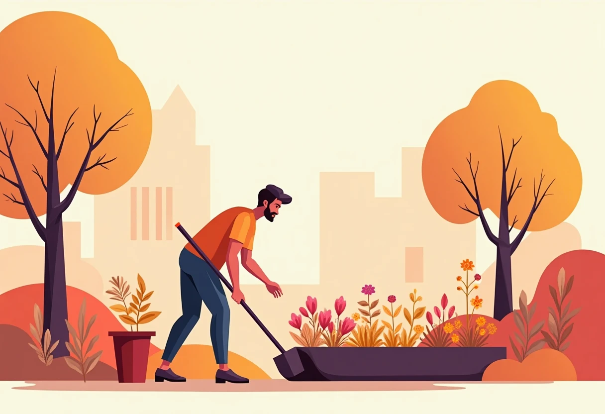 Gardener at work