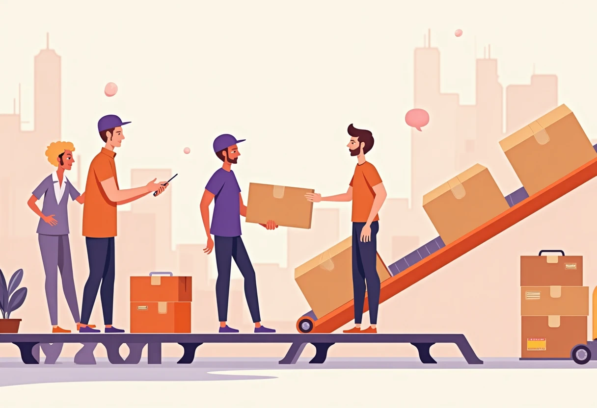 Warehouse logistics in action